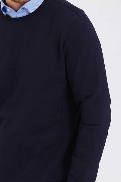 ENQUE Ανδρικό φούτερ Navy Blue - Crew Neck, Μακρύ μανίκι