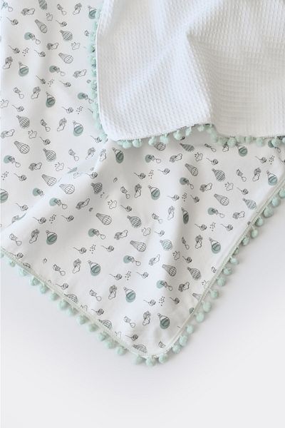 Biorganic Pique Blanket Baby Blanket 85x90 cm
