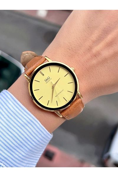 Q&Q Women's Wristwatch Leather Cord Waterproof