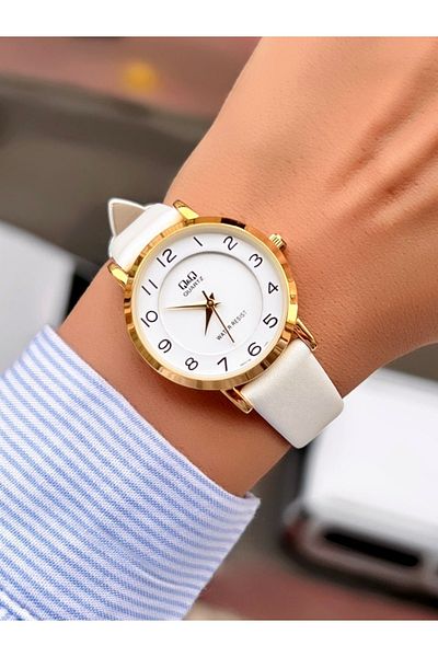 Q&Q Women's Wristwatch Leather Cord Waterproof