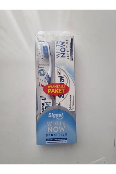 Signal White Now Sensitive Toothpaste + Professional Care Toothbrush Advantageous Package