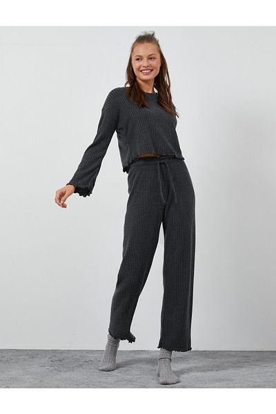 Koton Pyjamaoberteil - Grau - Unifarben