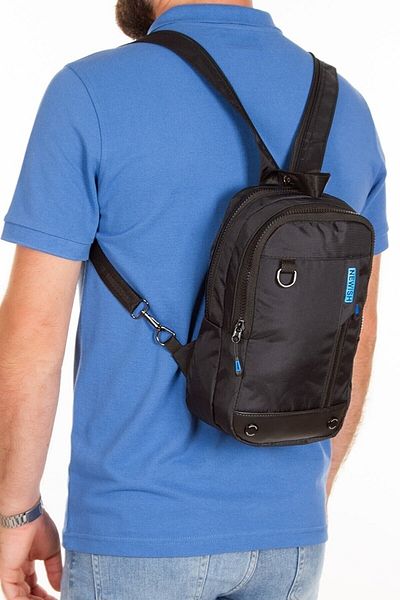By Hakan Newish Polo 2204 Αδιάβροχο Imperteks Διπλής Όψης Σταυρός ώμος και σακίδιο πλάτης (20x24cm) Μαύρο-μπλε