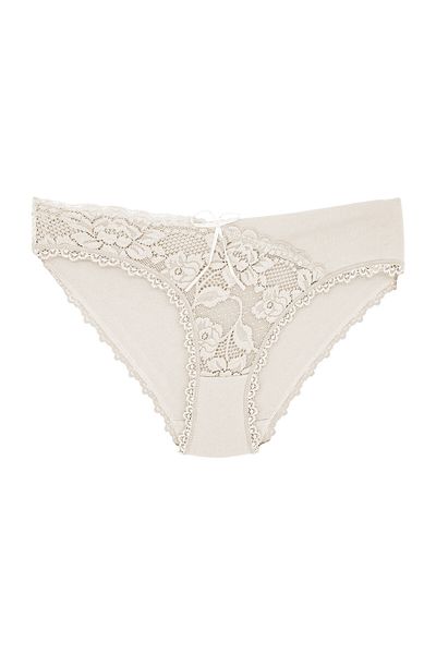 Zena Slip de damă din 3 piese din bumbac cu dantelă