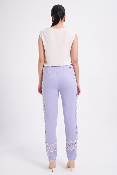 Balizza Blz-yanlar Güpür Detaylı Belden Lastikli Pantolon