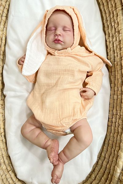 Tuğba Kuğu Rabbit Ear Muslin Romper