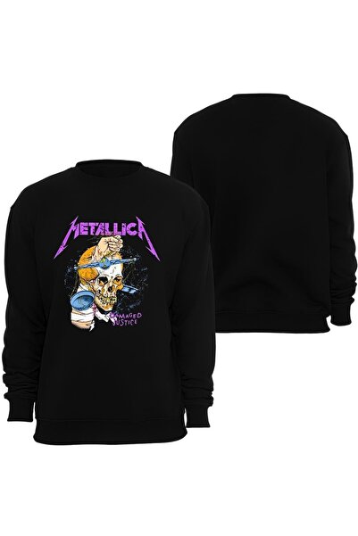 fame-stoned Φούτερ με στάμπα Metallica Unisex Crew Neck