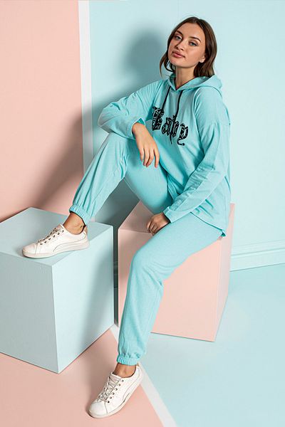 Turquoise sweatsuit on sale