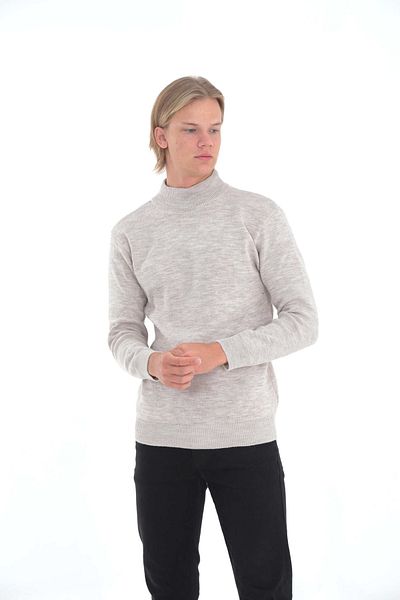 KMKkombin Men's Half Turtleneck Knitwear Sweater