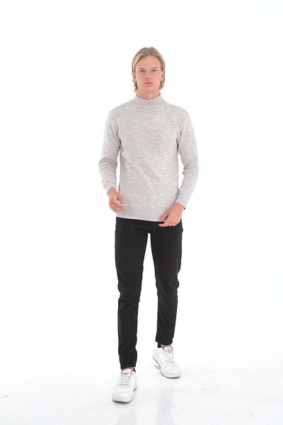 KMKkombin Men's Half Turtleneck Knitwear Sweater