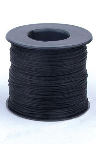 sgshobby 4 قطع من خيط المظلة باللون الأسود بطول 50 مترًا، وقلادة على شكل سوار، وخيط مجوهرات على شكل مسبحة 0.8 مم - سوار مجوهرات