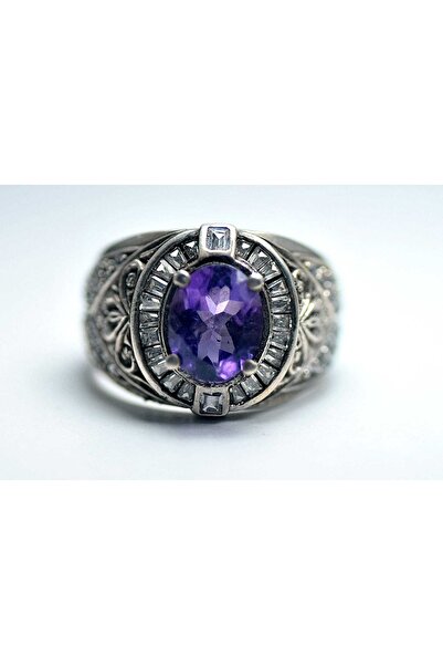 TAŞMABETİ Taş Mabeti Ametist Gümüşyüzük Doğal Taş