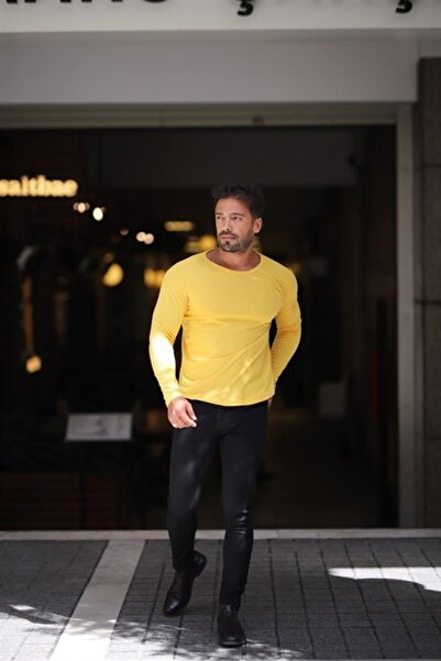 SCSARVİN Erkek Slim Fit Body Sarı