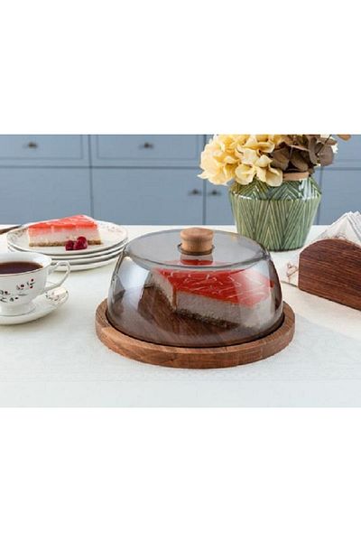 WLLN Swan Cake Jar 24 Cm Smoked