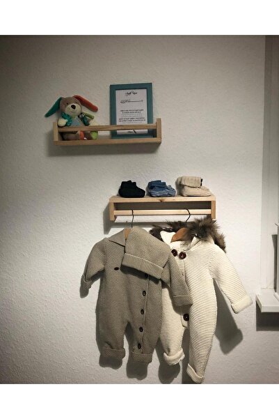 xomini Doğal Ahşap Düğmeli Pirinç Örgü Desenli Kuzu Yünü Triko Bebek Tulumu B...