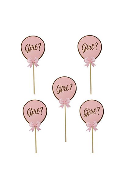 Big Party Gender Reveal Party Baby Girl Speech Bubble Foil Σετ 5 τεμαχίων