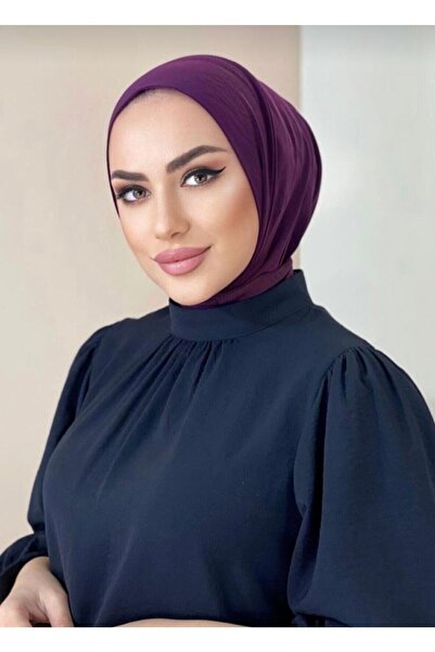 Ayselcehobi Hijabchi Γυναικείο Τεσσέττουρ Κολάρο Λαιμού Δαμασκηνί Χιτζάπ Μοντ...