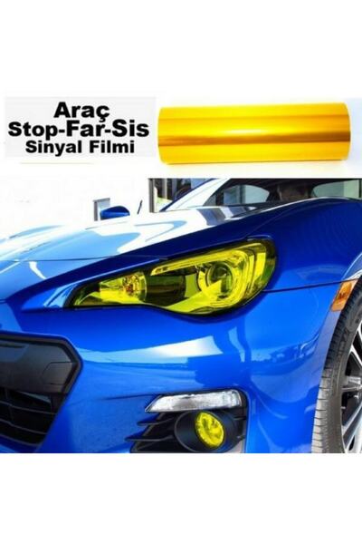 point marketing Folie de acoperire pentru faruri galbene, transparentă, durabilă, de bună calitate, 1 metru