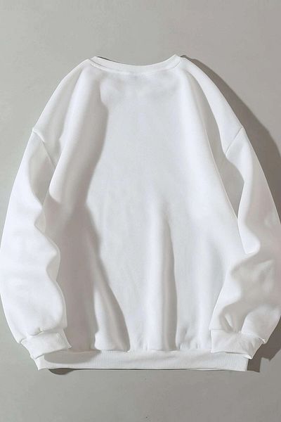 MODAGEN Dámská oversize mikina s potiskem Crew Neck Butterflies