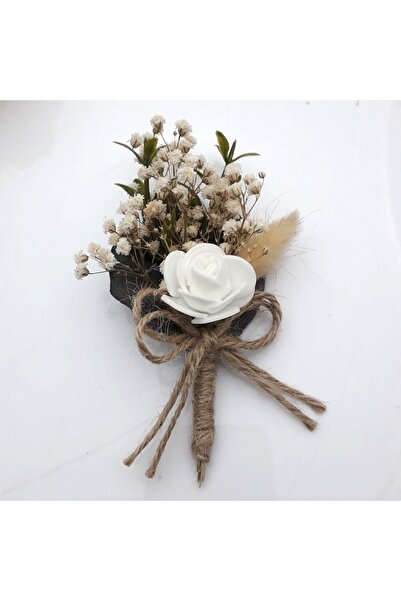 Lora Davet Damat Ve Arkadaşları Yaka Çiçeği 1 Adet Beyaz 64642