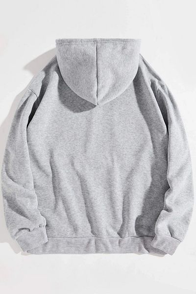 MODAGEN Unisex Grey New York Dream Team φούτερ με στάμπα με κουκούλα oversize
