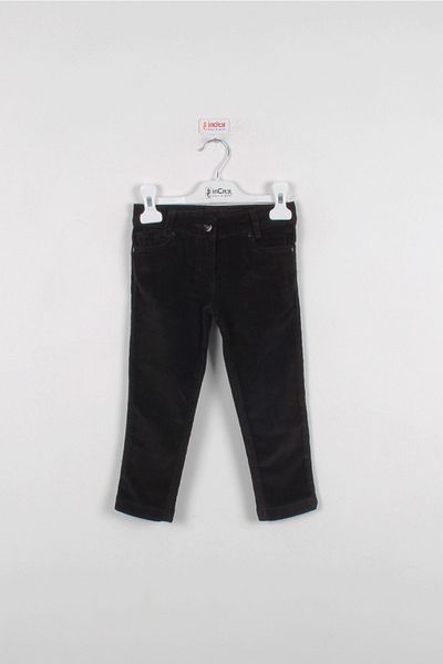 incity Girl's Black Velvet Trousers