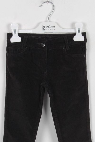 incity Girl's Black Velvet Trousers