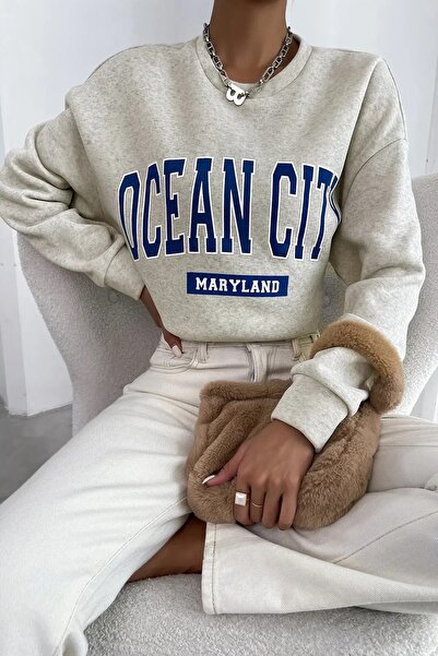 Machetta Μεγάλο μέγεθος Crew Neck Ocean City Maryland (navy blue) Φούτερ με σ...