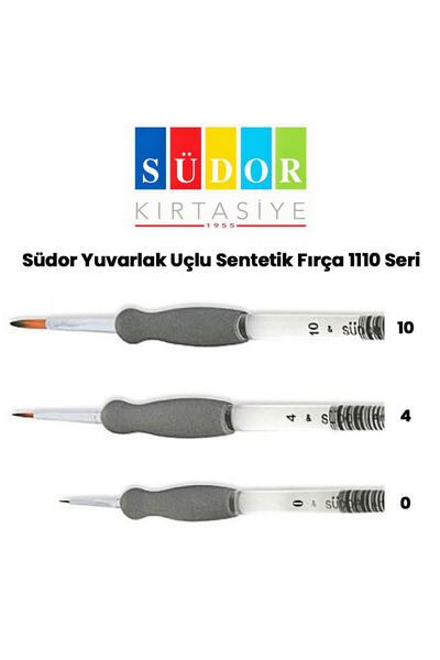 Südor Набір синтетичних круглих щіток з короткою ручкою серії 1110, 3 шт.