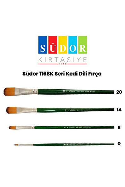 Südor Довга ручка, синтетична щітка «котячий язичок», серія 1168k, набір з 4 ...