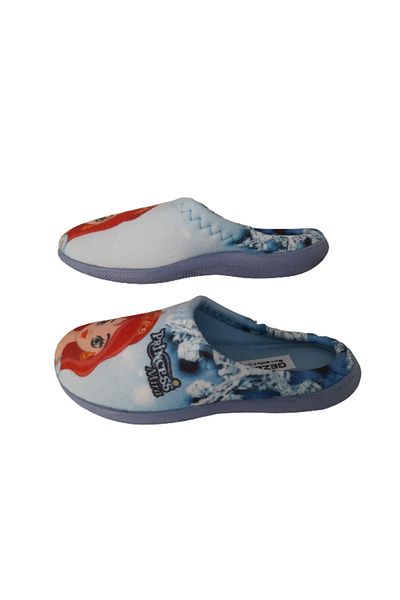 GEZER Papuci pentru fete unisex Blue Princess Figured Indoor, ultra ușoare, cu talpă anti-alunecare