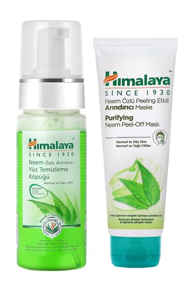Himalaya Since 1930 Arındırıcı Yüz Temizleme Köpüğü Ve Maske Seti, Neem, Zerdeçal, Parabensiz, Normal Ve Yağlı Ciltler