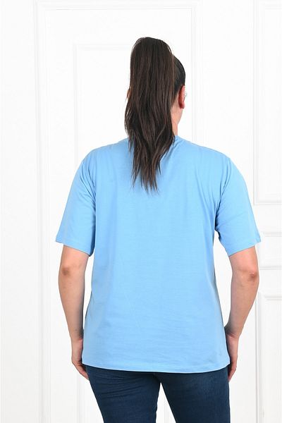 Koza Butik Women's V-Neck Basic T-shirt (1297)