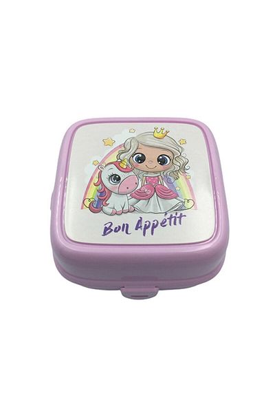 Akkoyunlu home Pink Lockable 3 Compartment Lunch Box