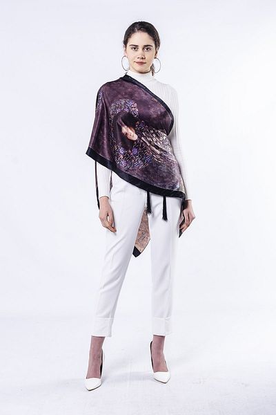 Nomads Felt Silk Scarf| 55x180cm| Gustav Klimt Emilie Floge| Nomads Felt