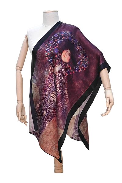 Nomads Felt Silk Scarf| 55x180cm| Gustav Klimt Emilie Floge| Nomads Felt
