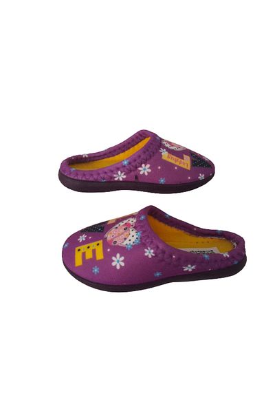 GEZER Papuci pentru fete unisex cu inimă mov pentru interior, ultra ușoare, cu talpă anti-alunecare