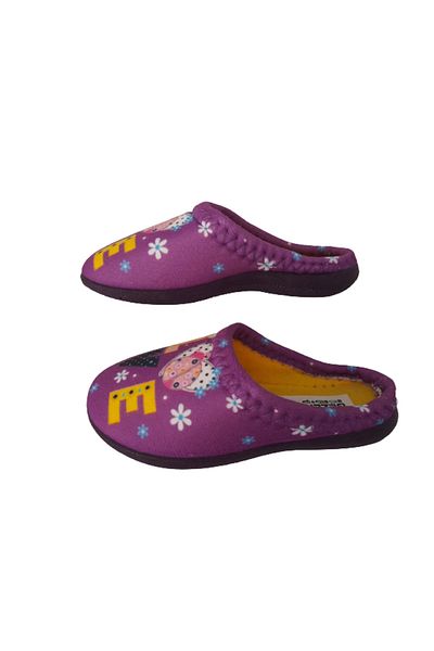 GEZER Papuci pentru fete unisex cu inimă mov pentru interior, ultra ușoare, cu talpă anti-alunecare