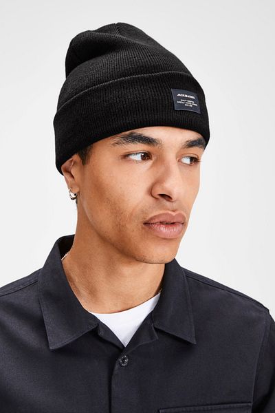 Jack & Jones Мъжка барета Jacdna 63512092815 Черна