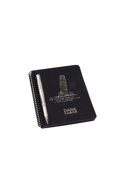 Gıpta Dark Spiral PP Cover Notebook 12x17-50 Sheets Unlined + Uni-ball White Pen