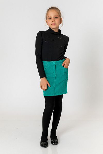 incity Girl's Velvet Green Skirt