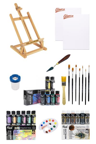 GLANCE Rich Master Mix 60cc Akrilik Metalik-canlı-pastel Renkler Masaüstü Şöv...