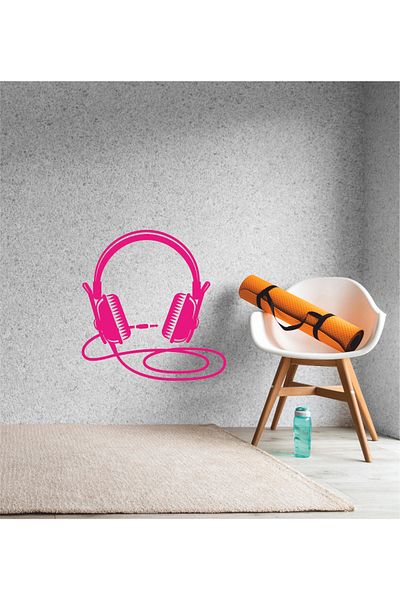 Master Headphone Cut Wall Sticker