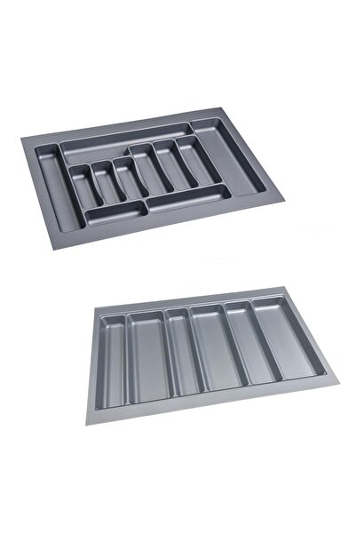 EYM Çekmece Içi Kaşıklık Ve Kepçelik 2 Li Set 75 X 49 Cm Gri