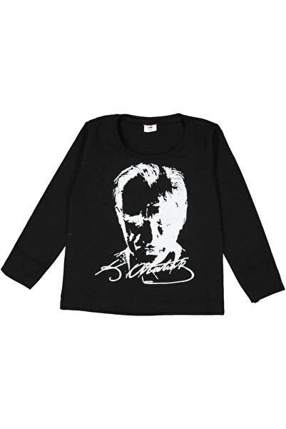 Ad Ta Bebe تي شيرت أتاتورك سوبر قطن ممشط بأكمام طويلة 23 أبريل 29 أكتوبر أتات...