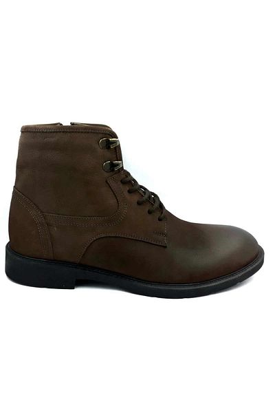 Pierre Cardin 382106 Ανδρικές μπότες με καφέ χειμερινό κορδόνι με φερμουάρ