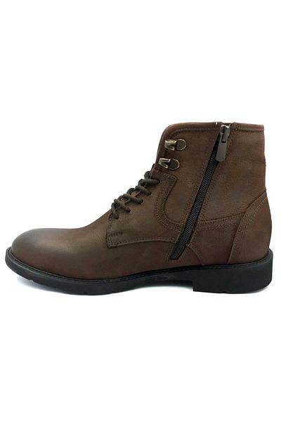 Pierre Cardin 382106 Ανδρικές μπότες με καφέ χειμερινό κορδόνι με φερμουάρ