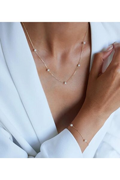 Hakan Güler Kuyumculuk 14 Ayar Altın Inci Taşlı Takım