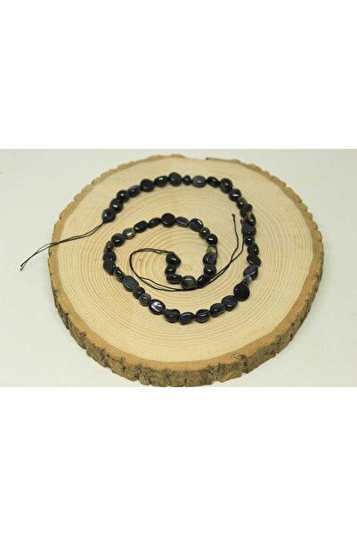 Yasamtohumu Tigrovo oko kamen crni prirodni niz (25495)