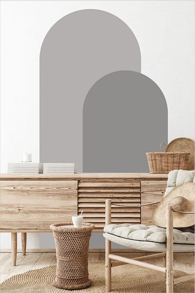 Grafikup Autocolant de perete oval boem din 2 piese